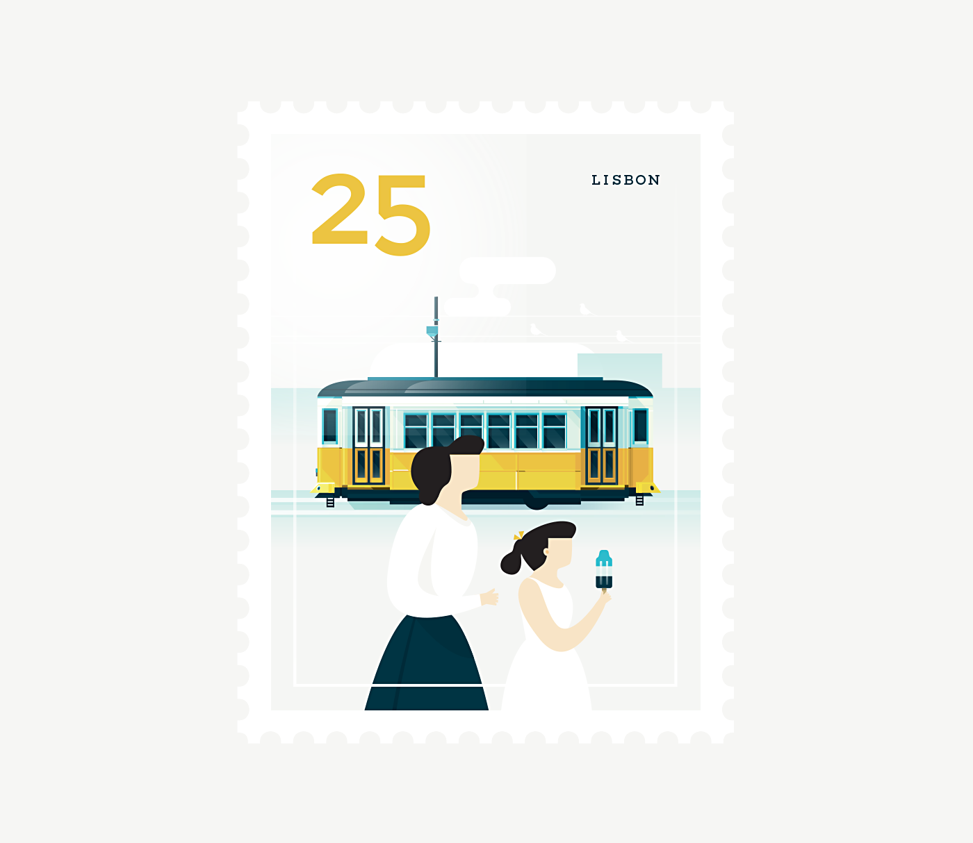 building swiss simple flat design stamp Stationery Travel Paris New York London Cities city letter vector gradient