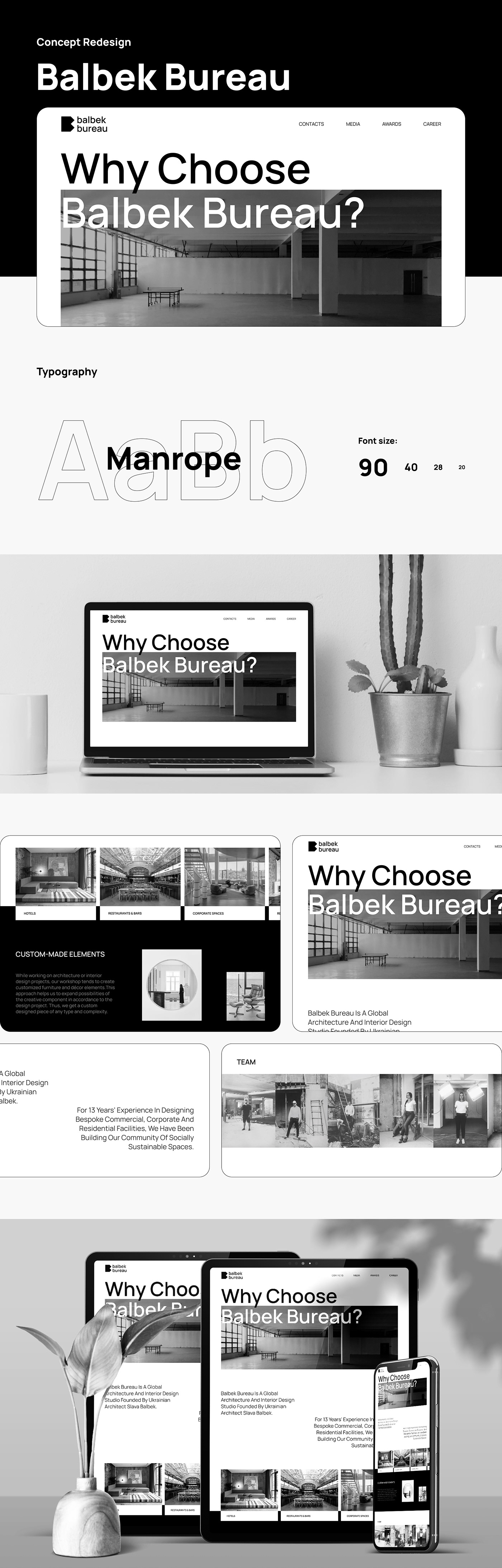 Balbek Bureau custom design design Figma furniture Interior modern interior UI ux Webdesign