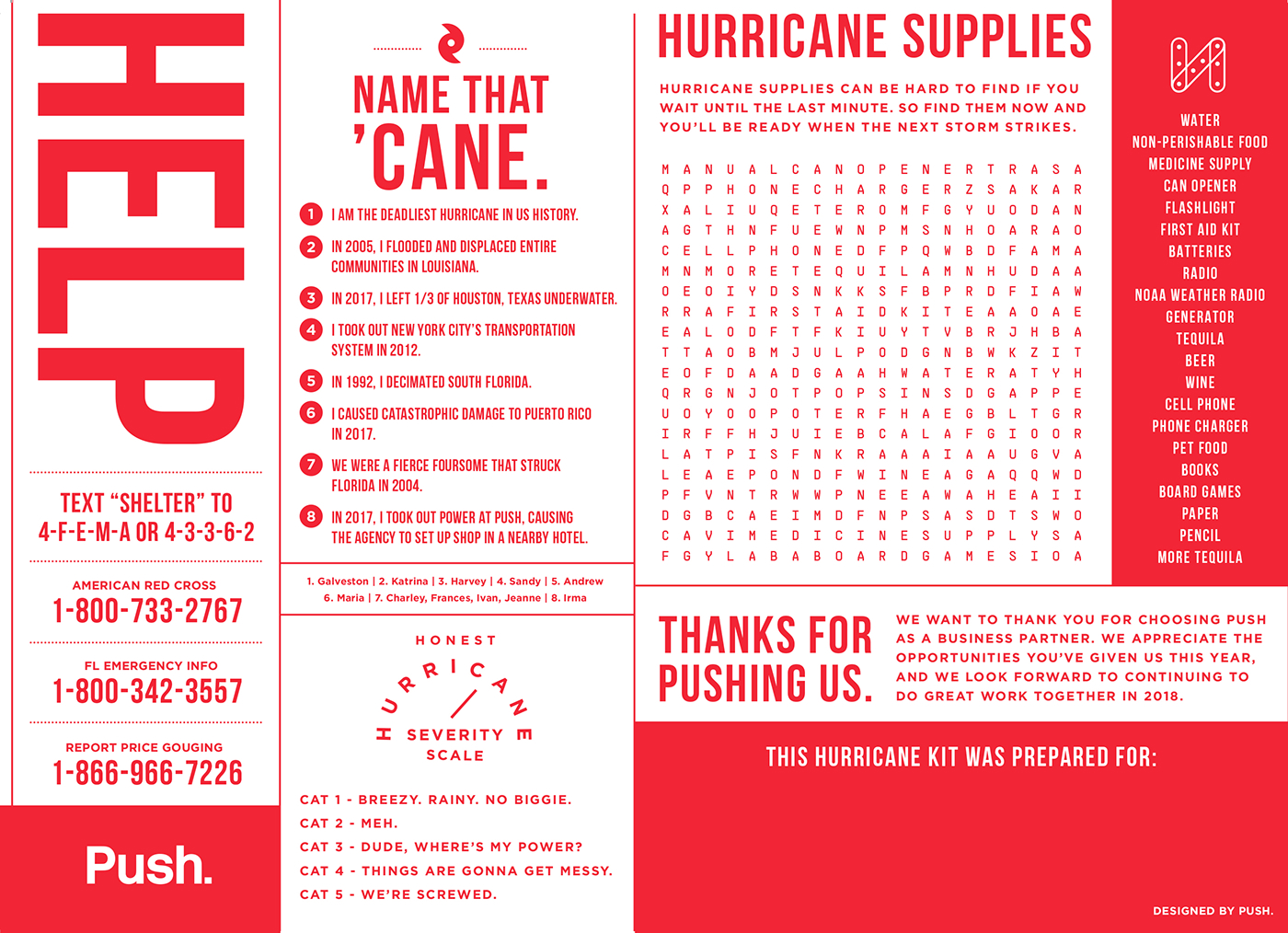 can red Holiday gift hurricane survival Packaging
