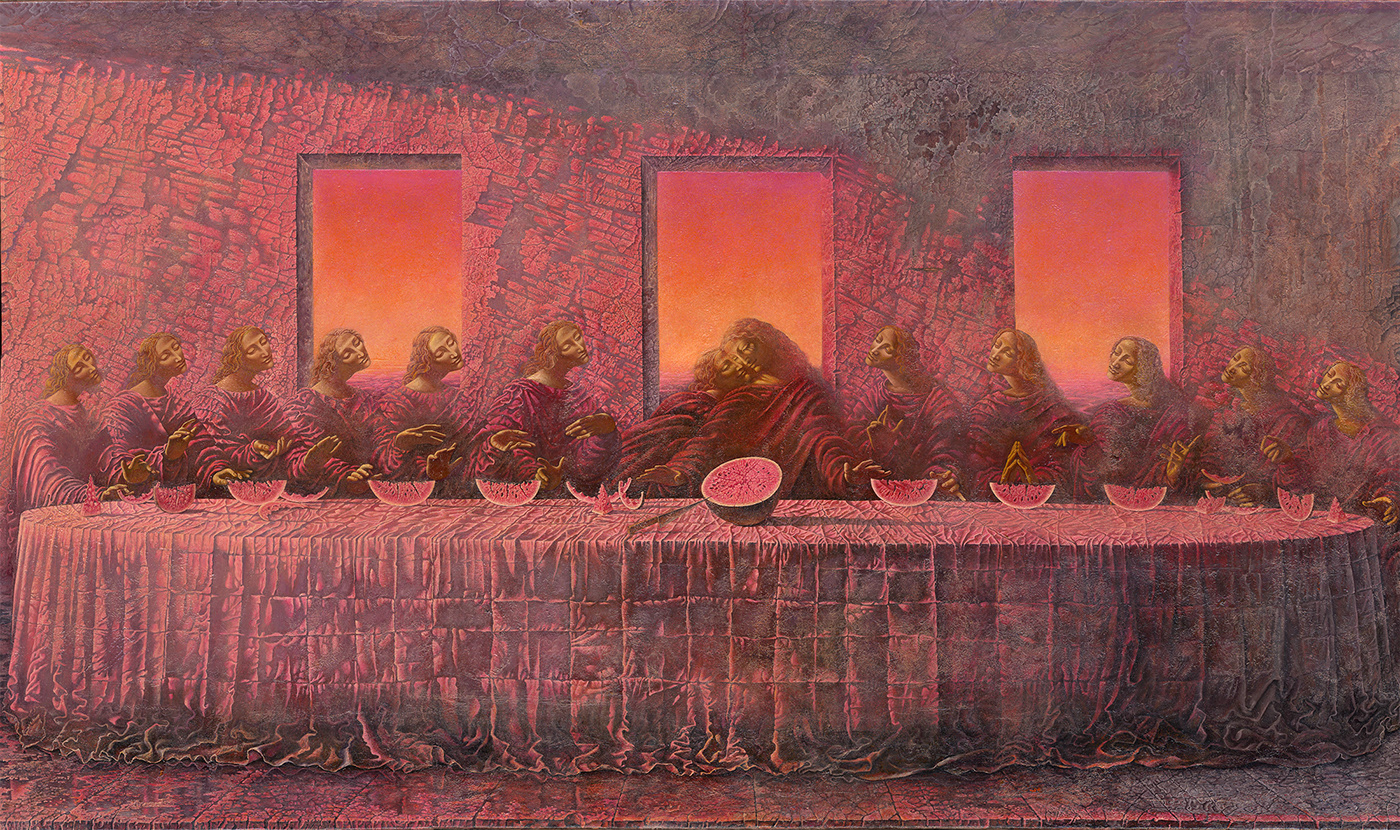 Andrey Zakirzyanov Oil Painting Russia modern art Андрей Закирзянов Realism surrealism contemporary art artwork Renaissance Deja Vu The last Supper