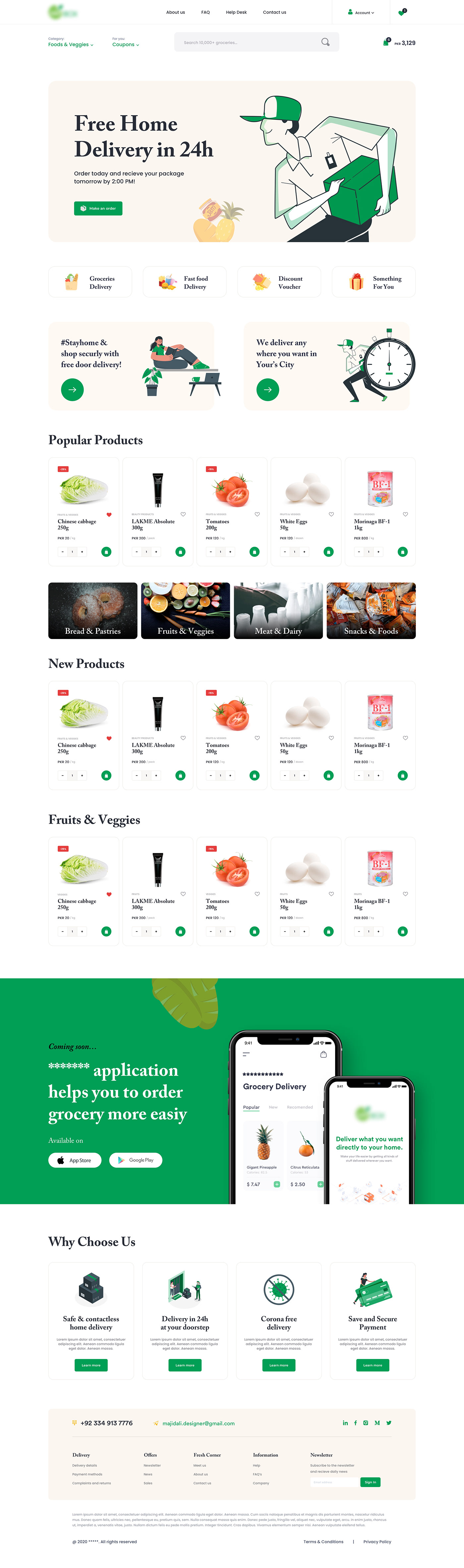 grocery delivery Grocery Landing Page grocery services Grocery web