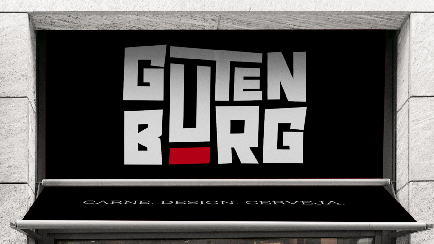 art branding  burger design gráfico Food  gutenburg identidade visual identity logo visual identity