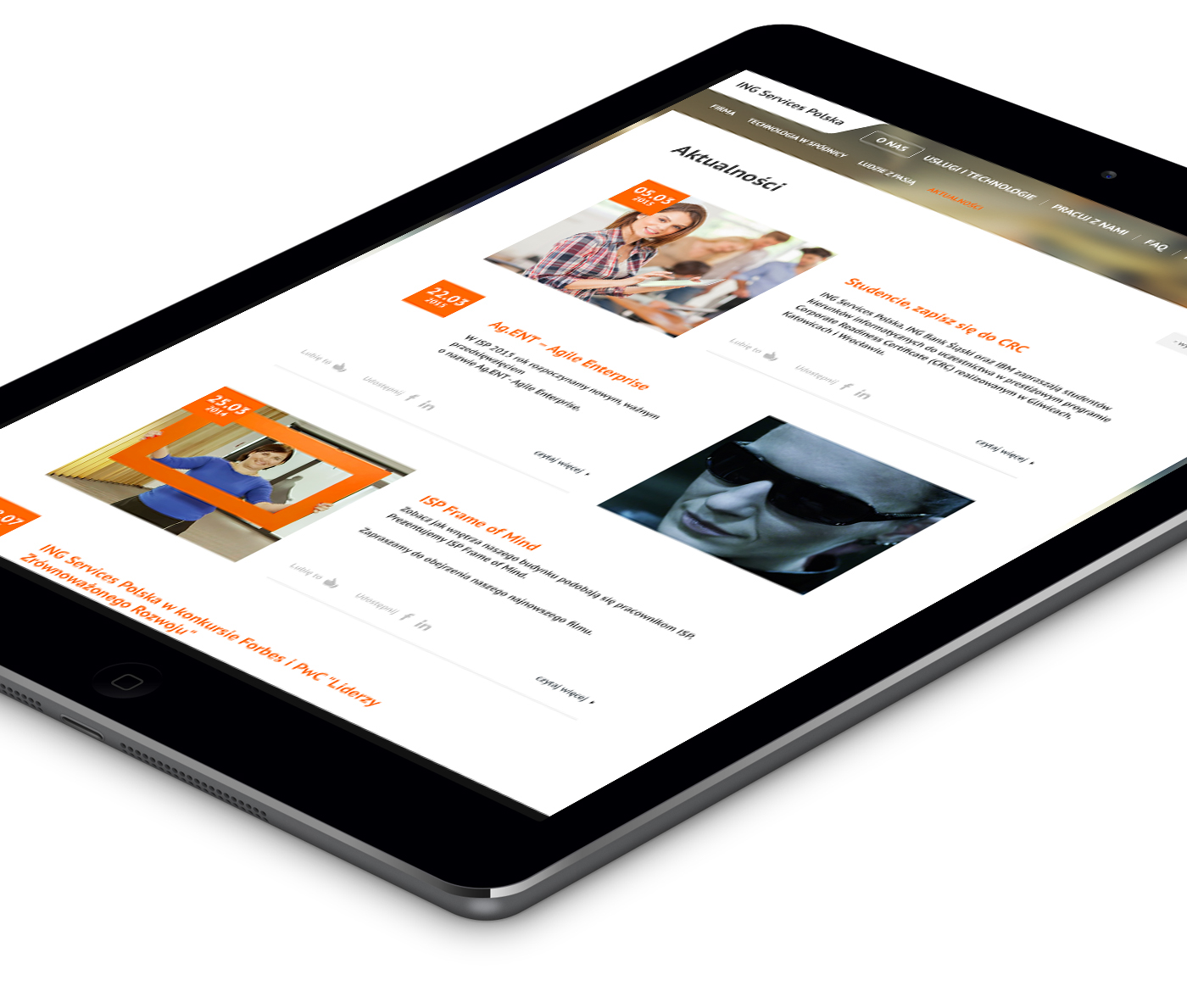 ING services corporate software Webdesign design redesign