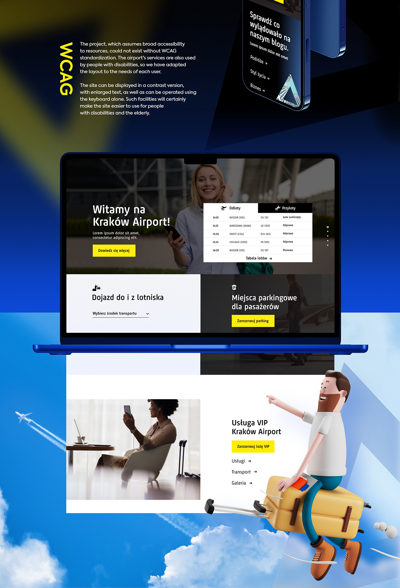 airport Webdesign krakow UI/UX UX design Website design development UI ux