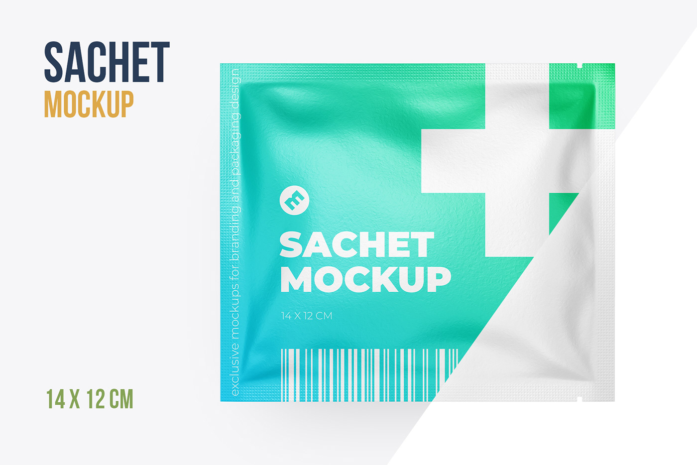 branding  design medicine Mockup package Packaging pharmacy sachet template wet