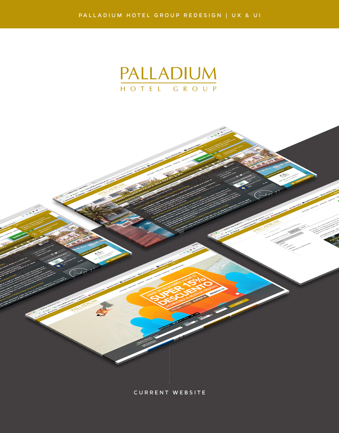 web site Web Design  redesign hotel ux UI Interface mobile desktop palladium