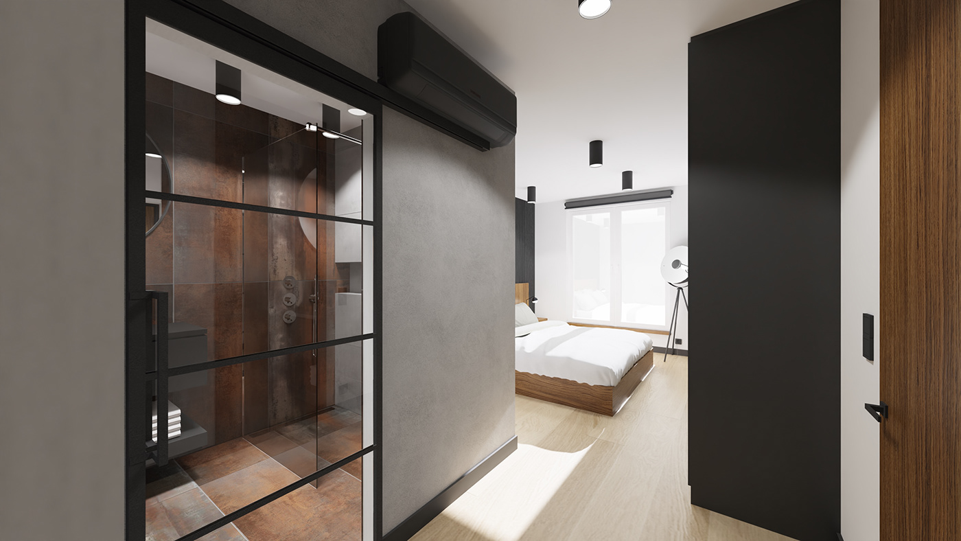 architecture design flat design home interior design  LOFT DESIGN loft interior Menstyle visualization