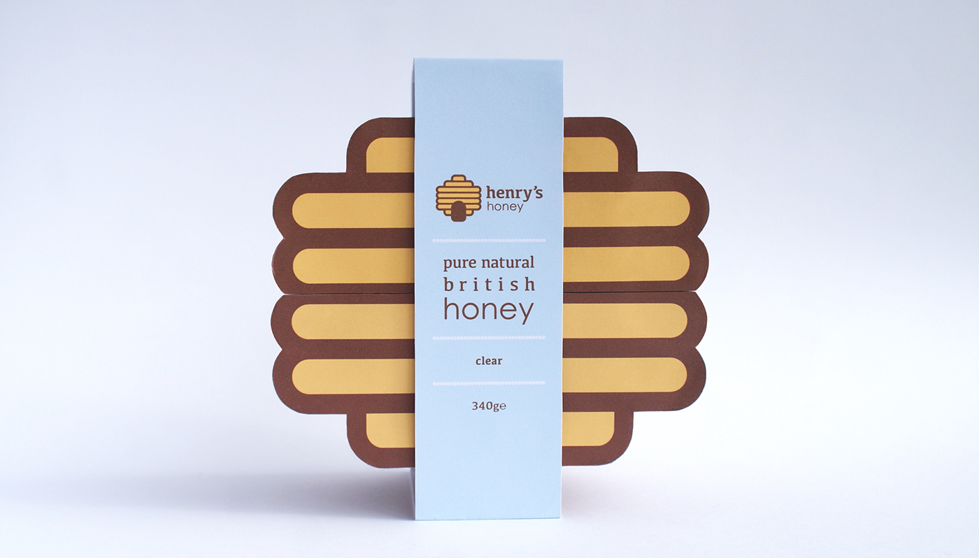 Henry's Honey honey bees box plants Nature Reusable Packaging label design Identity Design family