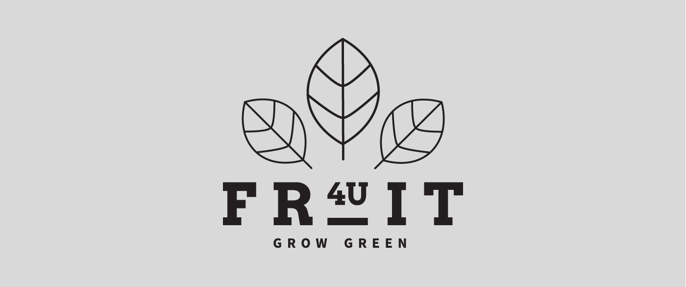 identity logo brand organic green Fruit product bio