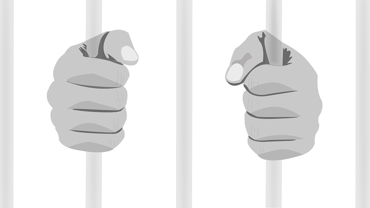 bars depressed design graphic design  hands ILLUSTRATION  imposed Limitations prison words
