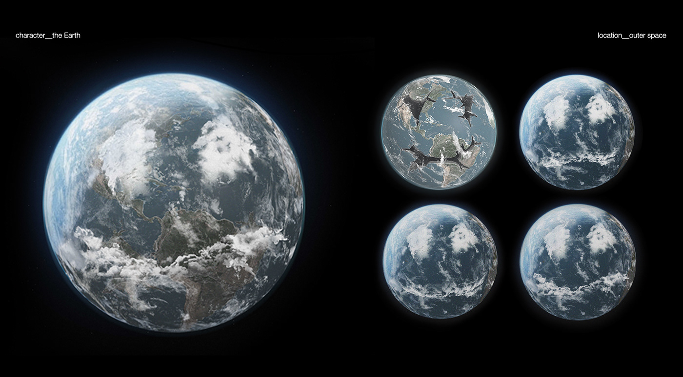 3D CG Character Conception planet simulation video world