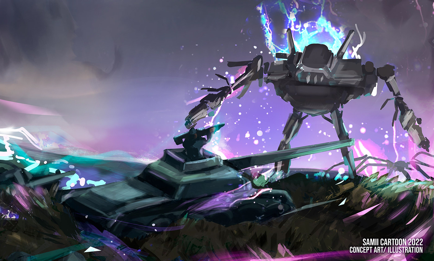 aliens concept conceptart game Landscape robot sci-fi videogame War