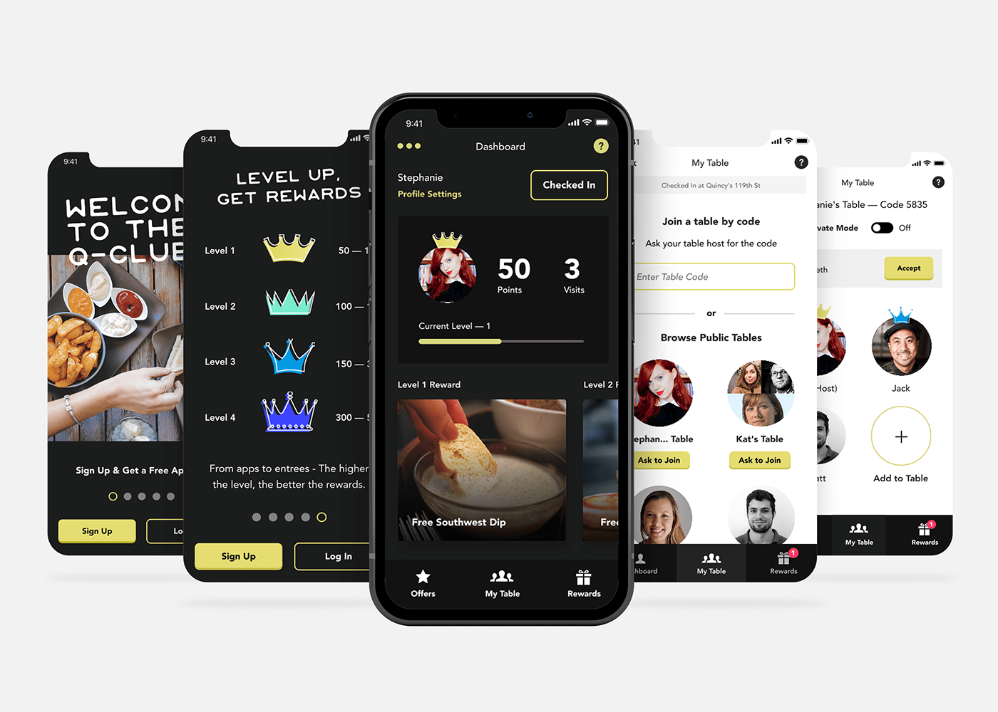 UI mobile app Agile animation  interactive restaurant concept