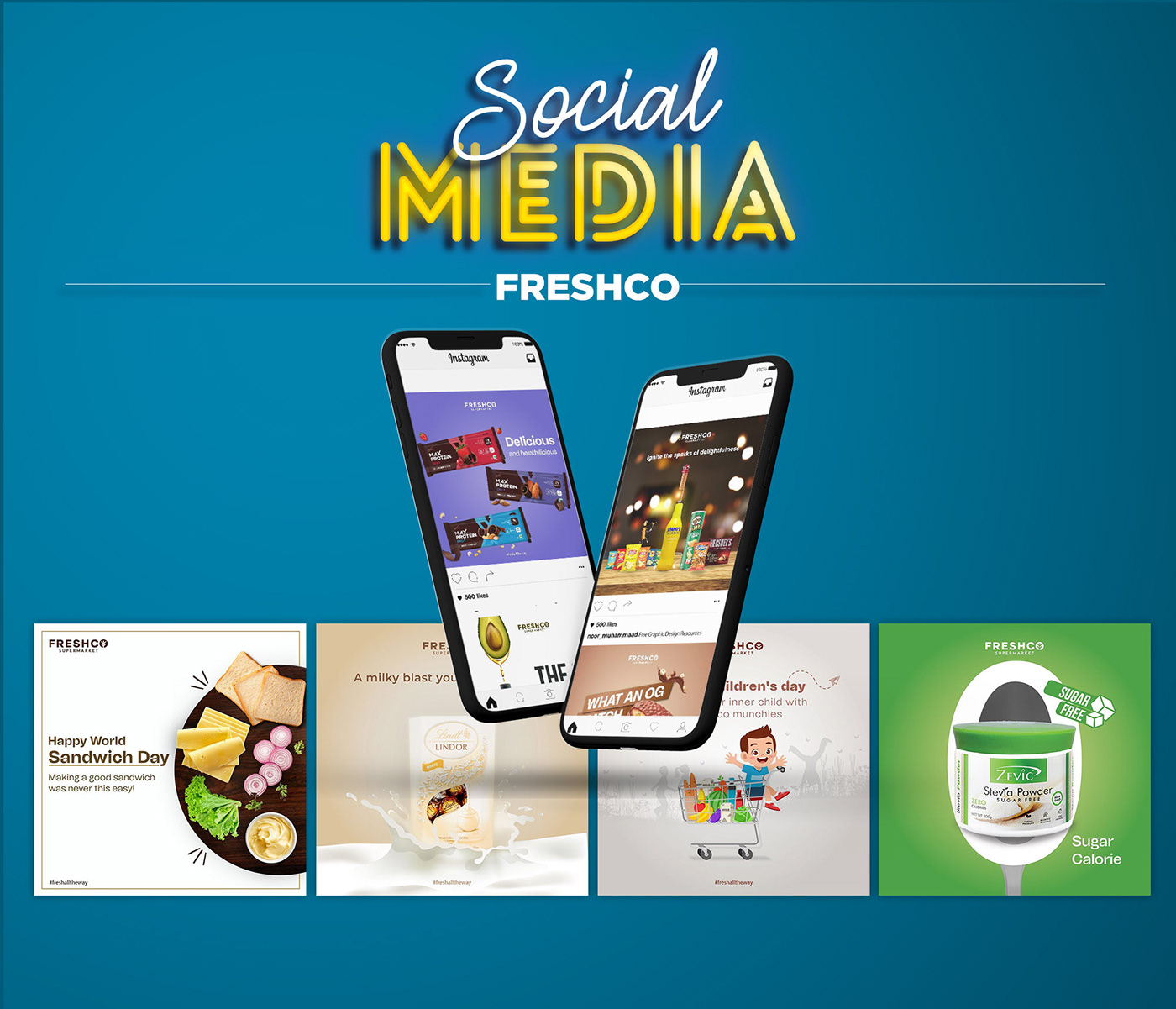 Supermarket Advertising  Socialmedia Social media post Graphic Designer Mghartstudios