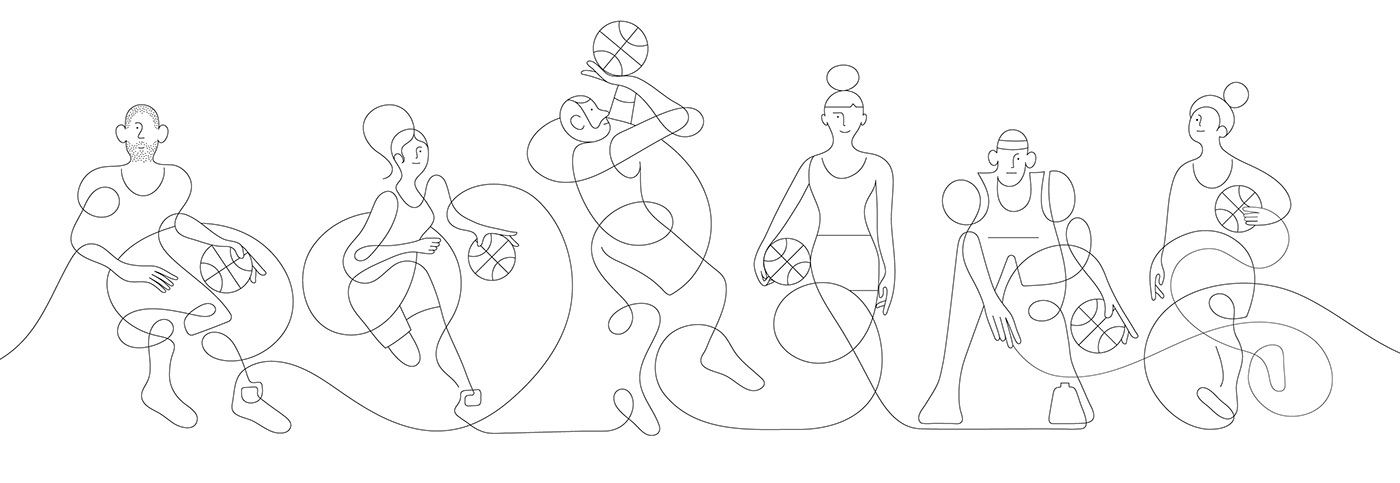 concept connection Drawing human identity line Love minimal oneline world