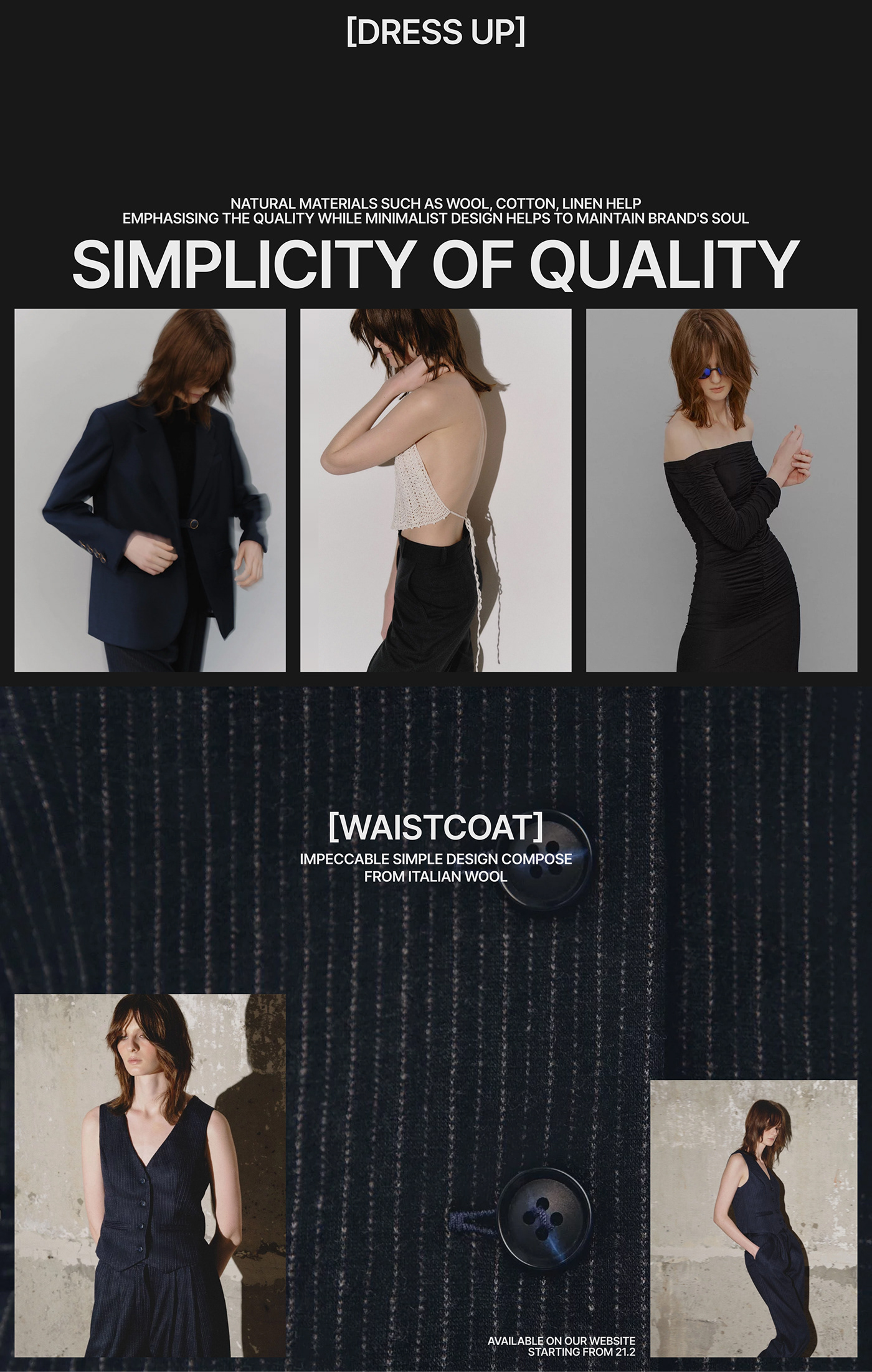 Clothing Ecommerce editorial editorial design  Fashion  Layout Web Website