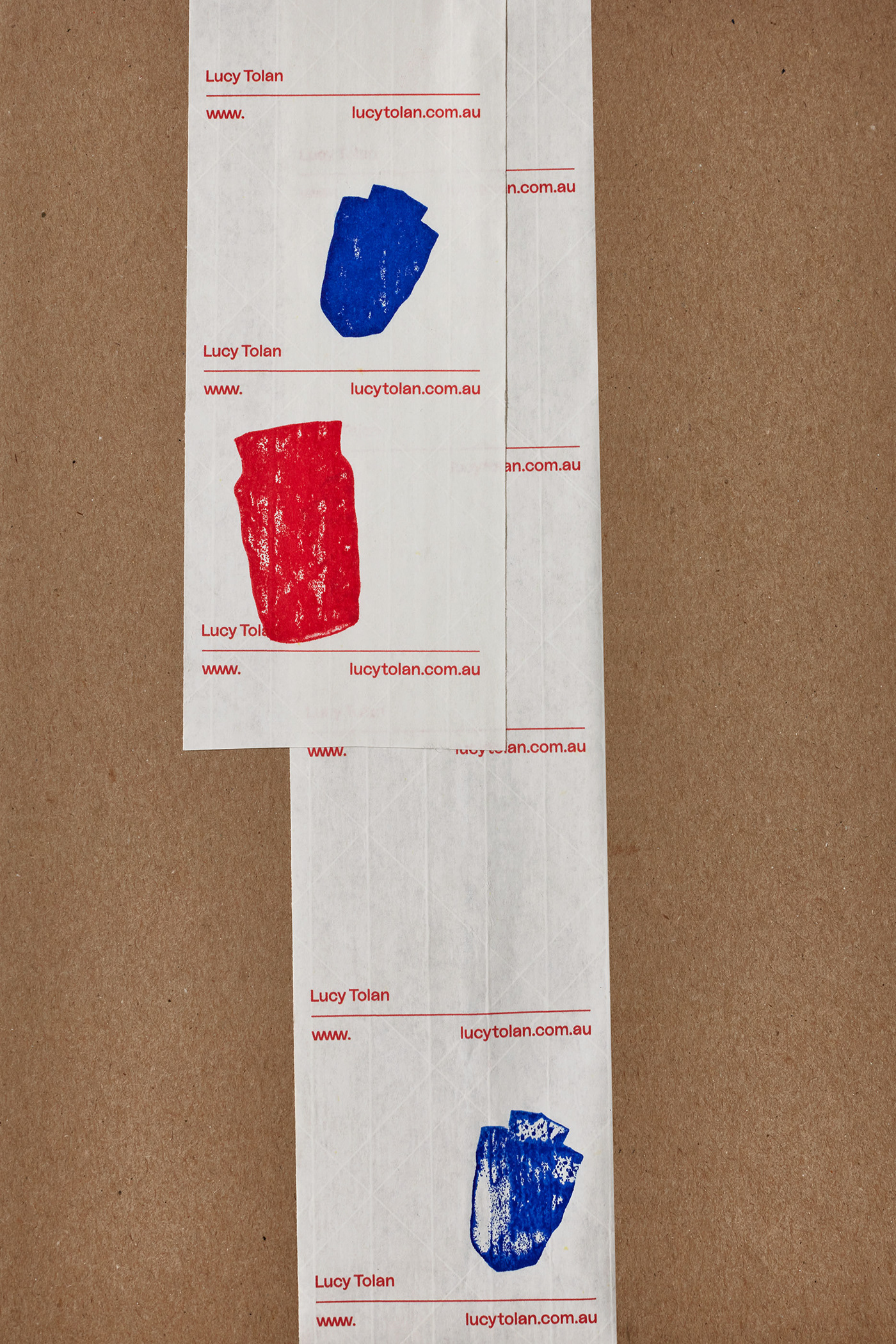 bold business card ceramic Melbourne pattern stamp tissue paper
