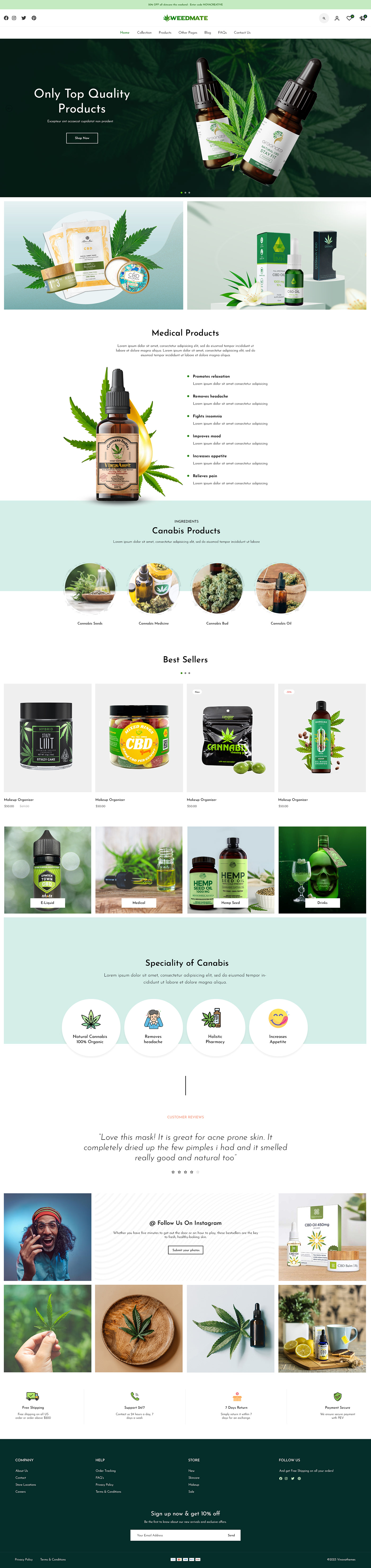 Shopify dropshipping store Shopify Design Website landing page wordpress Website Design Cannabis Website shopify experts