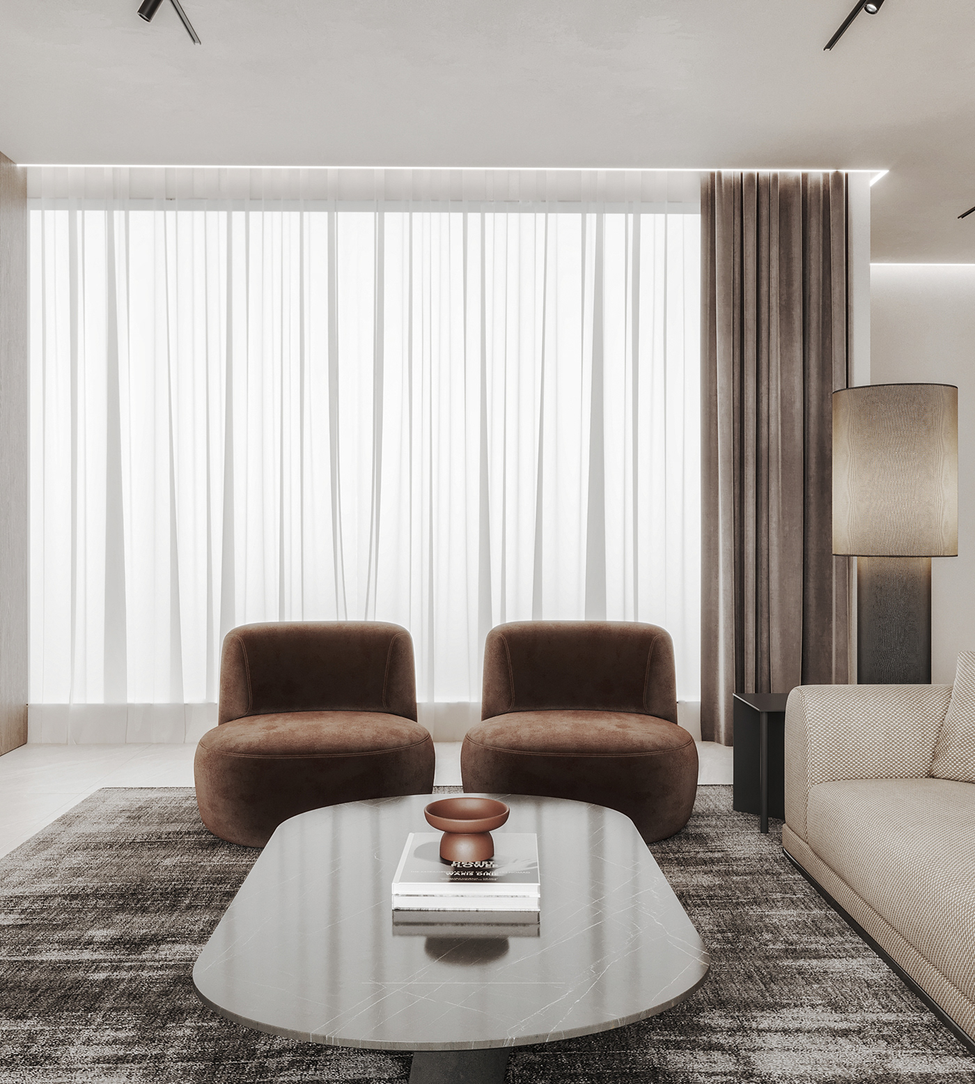 living room reception interior design  visualization 3D corona Render modern 3ds max architecture
