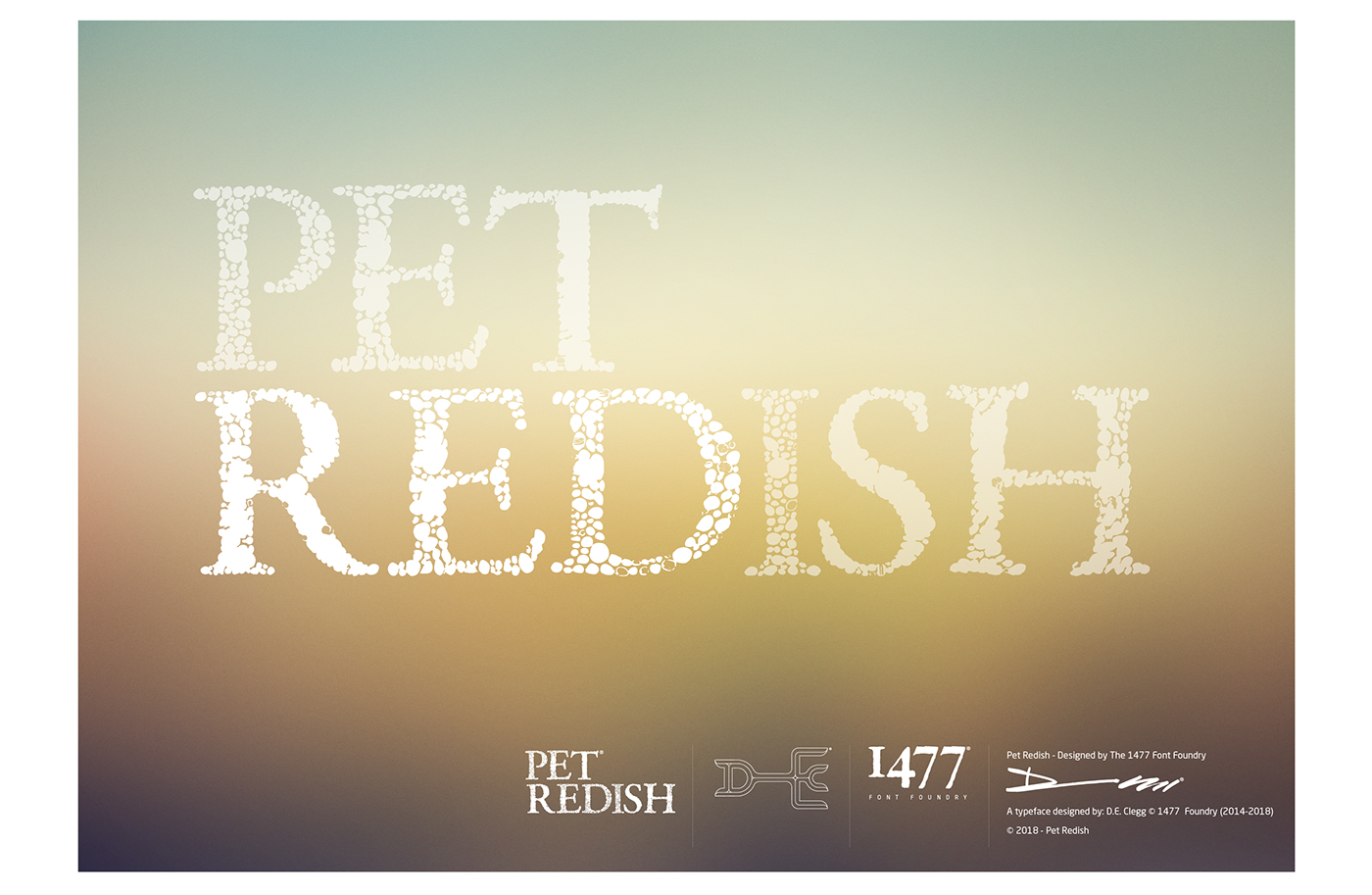 Pet Redish Typeface Design Hand Drawn font David Clegg