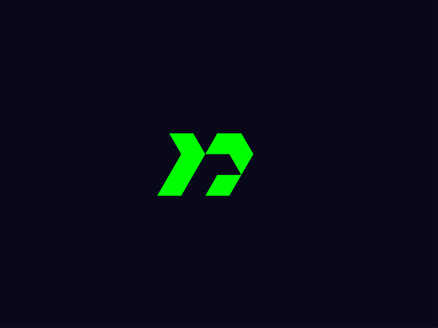 artificial intelligence brand identity branding  futuristic geometric logo n letter logo negative space R letter logo software Tech logo