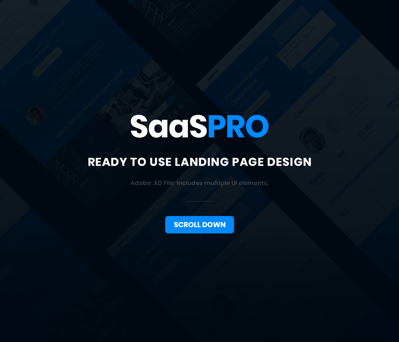 UI landing page Adobe XD download Website Web Design  free Startup SAAS modern design trends 201