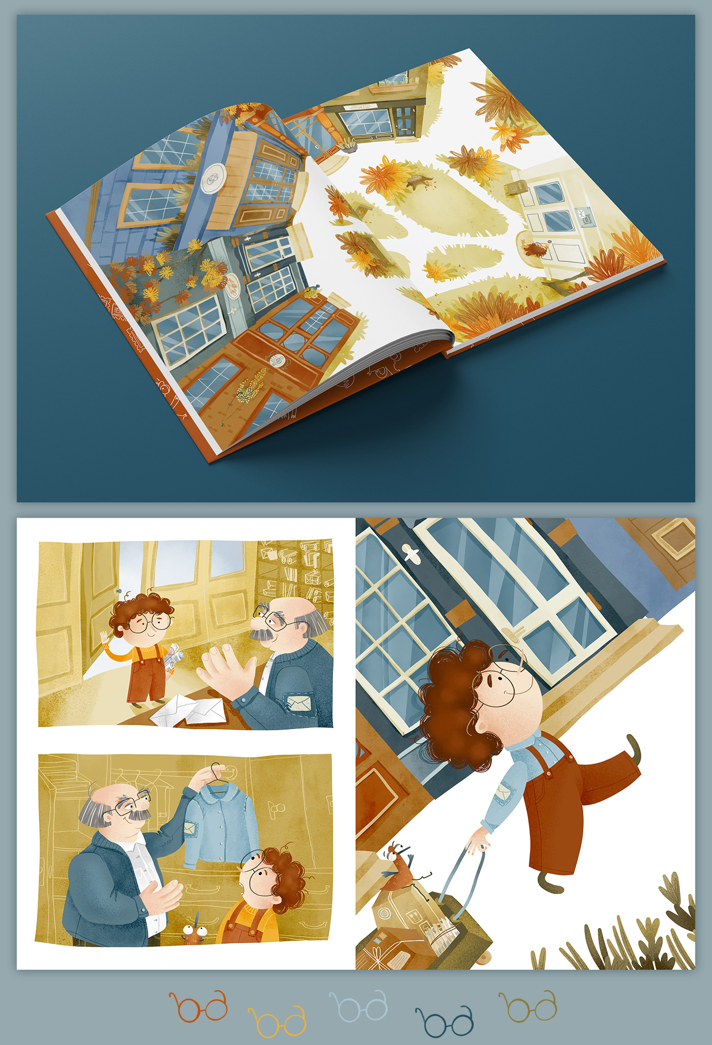 autumn book bookillustration Character Character design  Fall illistration silent book story storyboard