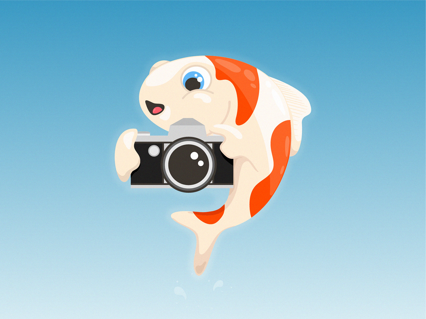 animal cartoon Character design  cute Hobby KOI FISH pig