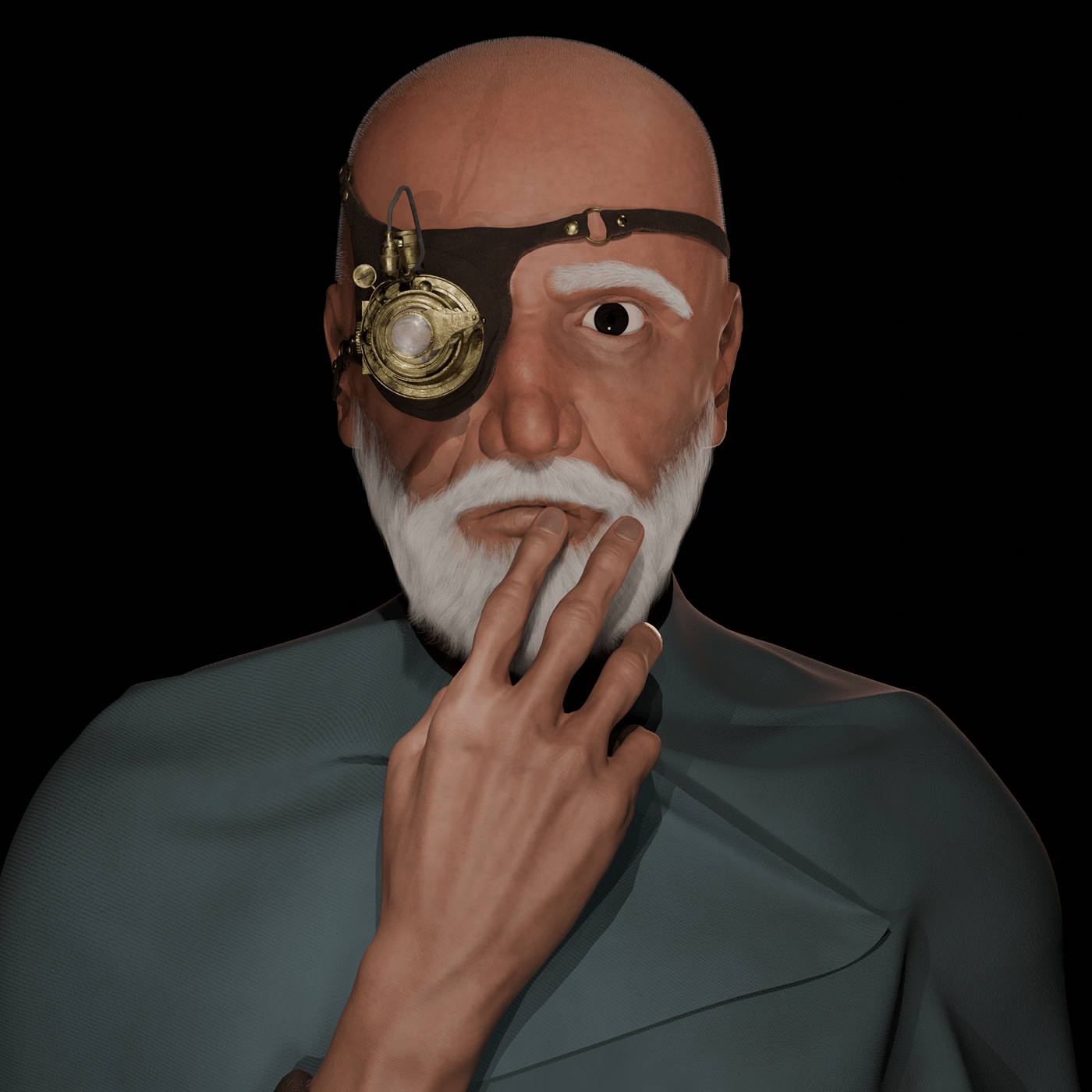 face portrait lighting grandfather anatomy Realism Character design  jaweler
