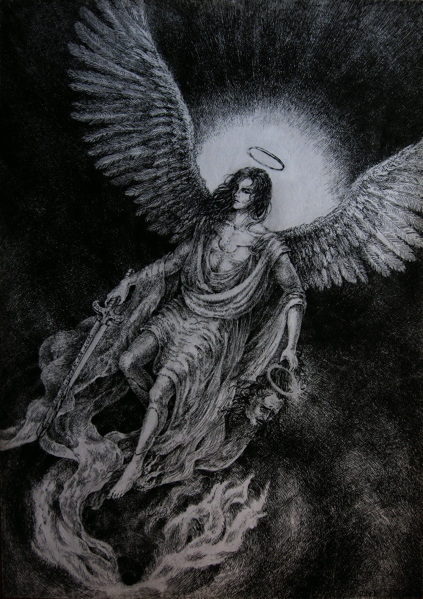 tarot,ILLUSTRATION ,dark,art,angel,demon,lucifer,mafic,esoteric,Иллюстрация...