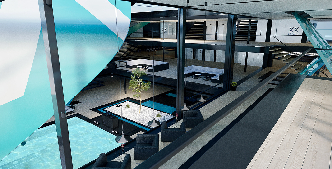 branding  Event Render sports stadium superyacht trimaran yacht yacht concept