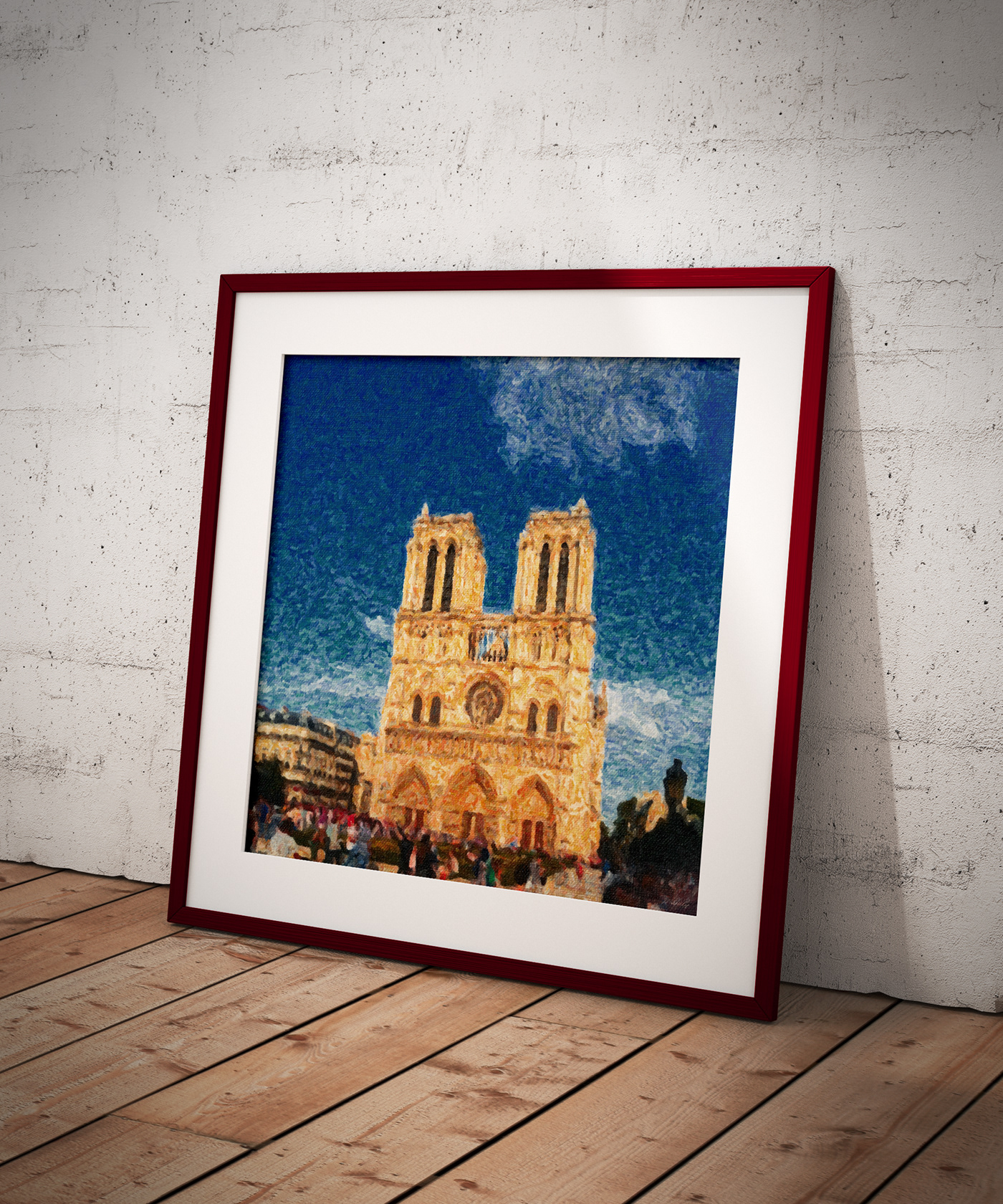 La cathédrale Notre-Dame notre-dame Paris k-willy frkwilly pastel