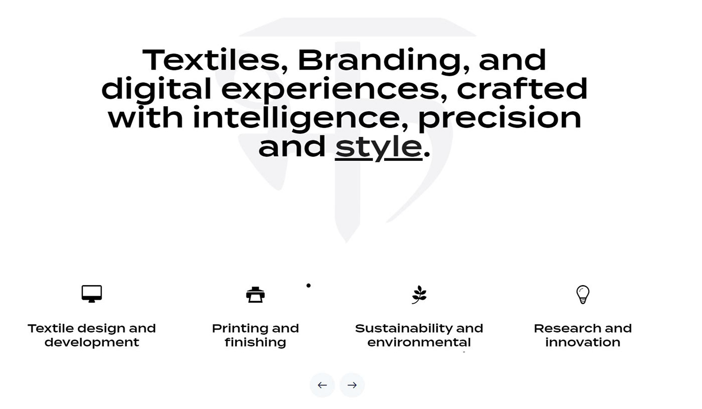 landing page textile Web Design  Website Website Design website development