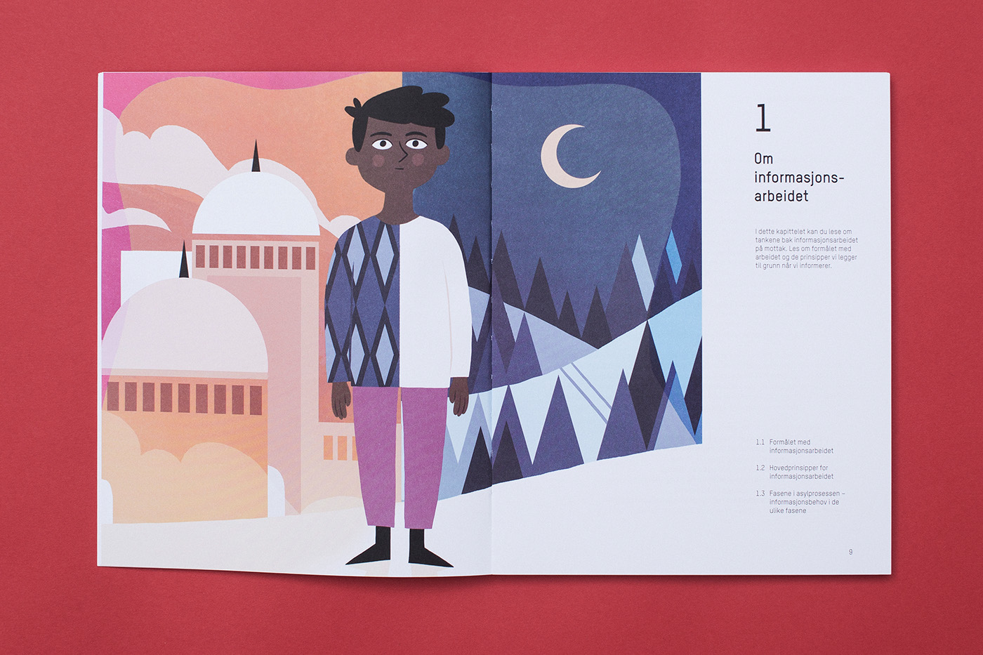 Immigration norwegian illustrations print design 