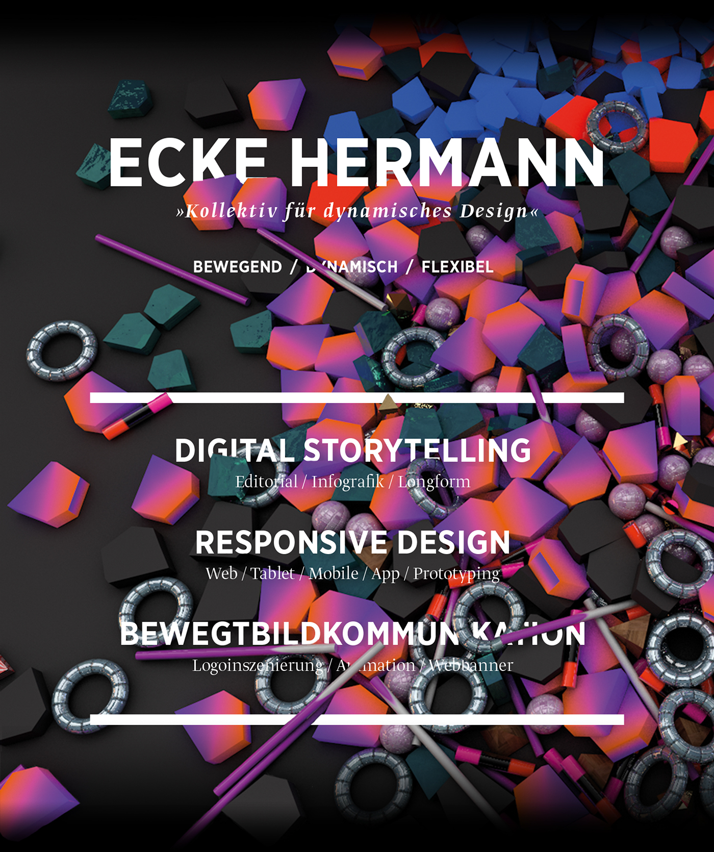 dynamic branding interactive Dynamic moving images gradient Ecke Hermann E_H