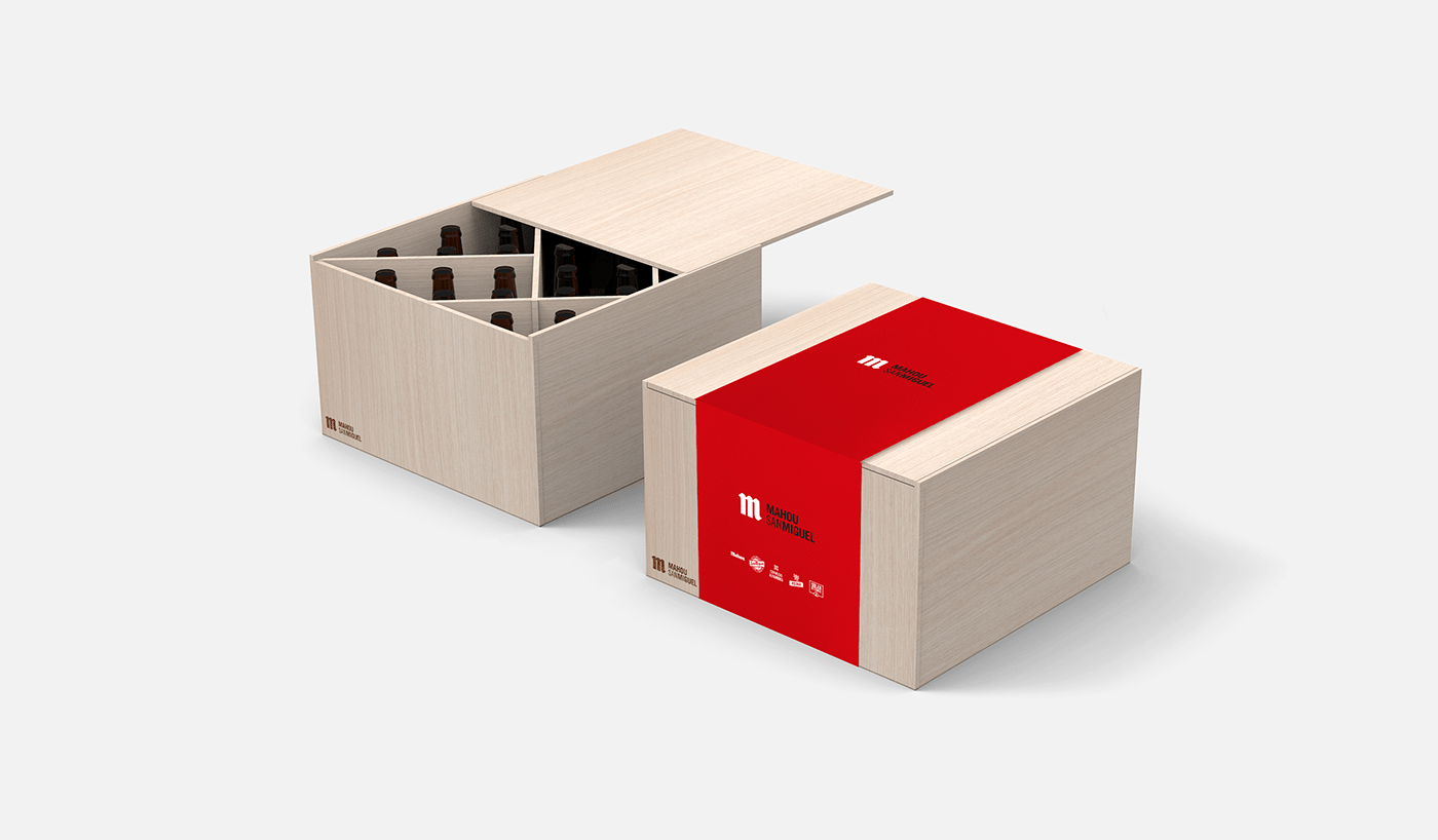 barcelona Christmas graphic design  mahou Pack Packaging Photography  San Miguel toni miret studio wood