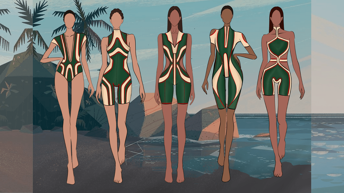 design fashion design Fashion  illutration idea swimwear Insects Nature damselflies