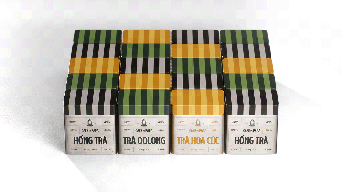 cafe bracom Creative Design brand identity packaging design Coffee green visual identity tea vietnam