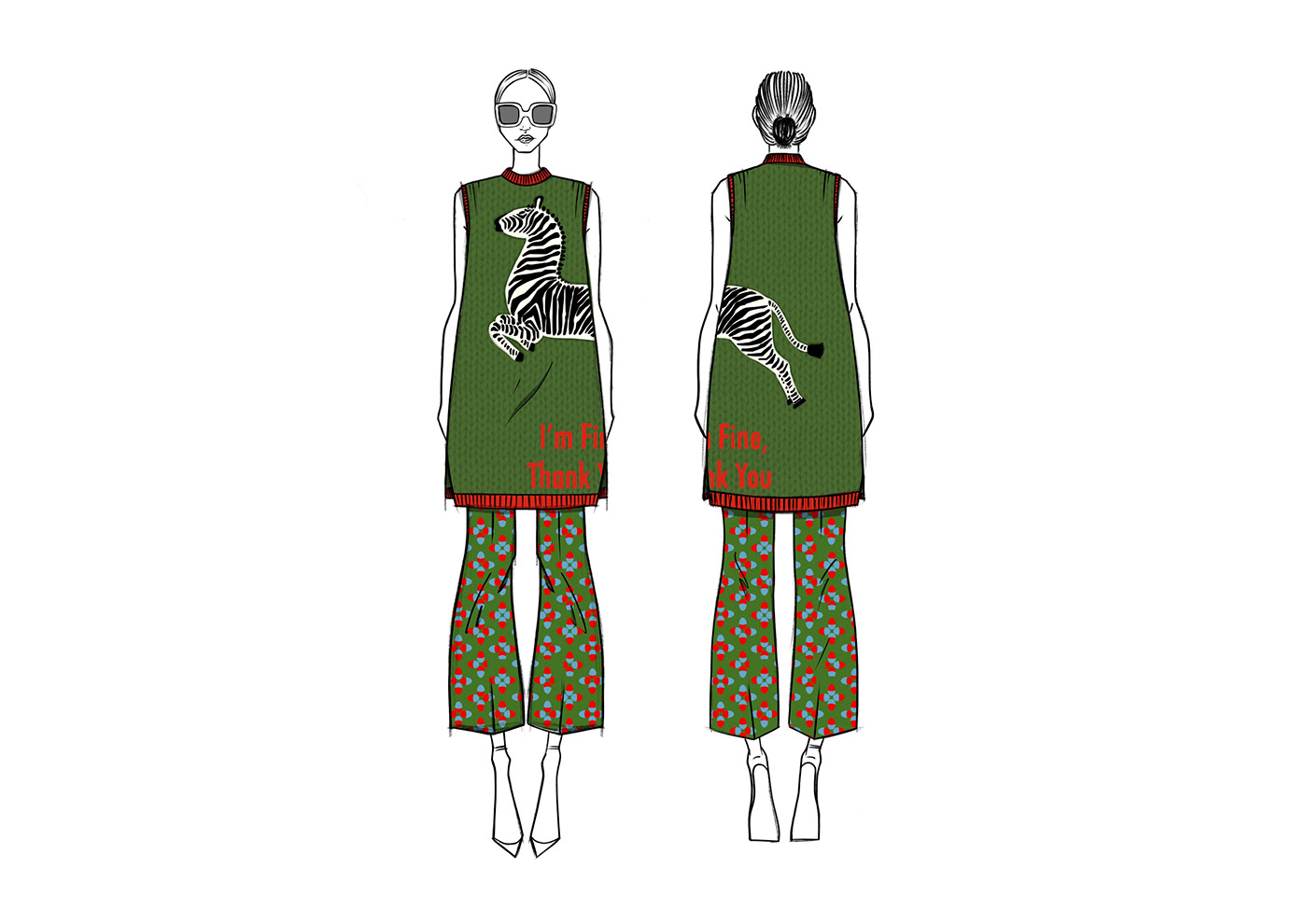 Clothing Digital Art  Drawing  Fashion  fashion design fashion illustration moda Procreate sketch Style