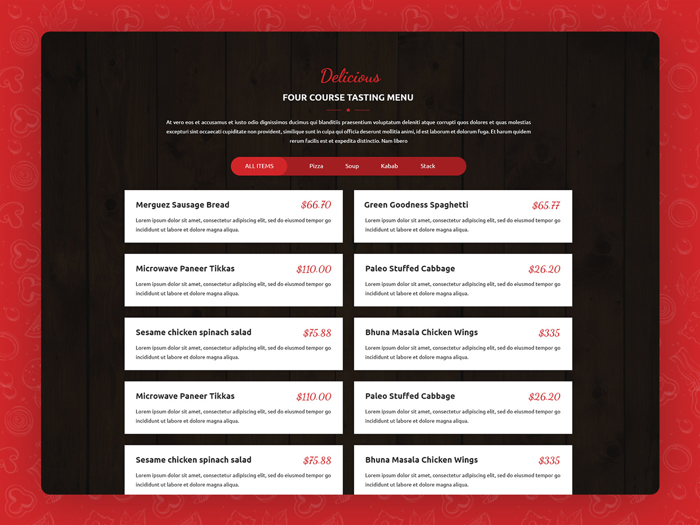 Cafe Website pizza website restaurant theme restaurat website