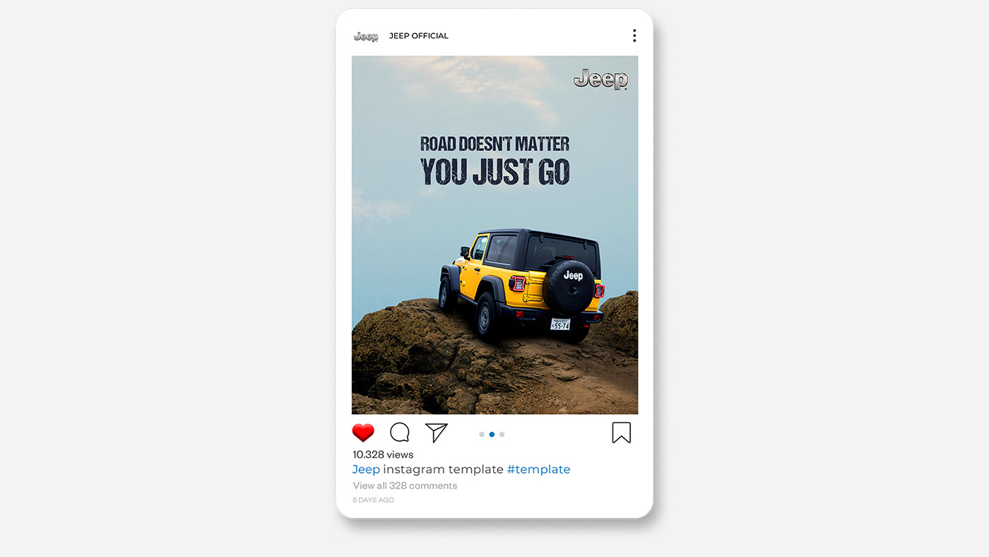 Vehicle Advertising  Social media post jeep automotive   car design transportation design marketing   Socialmedia