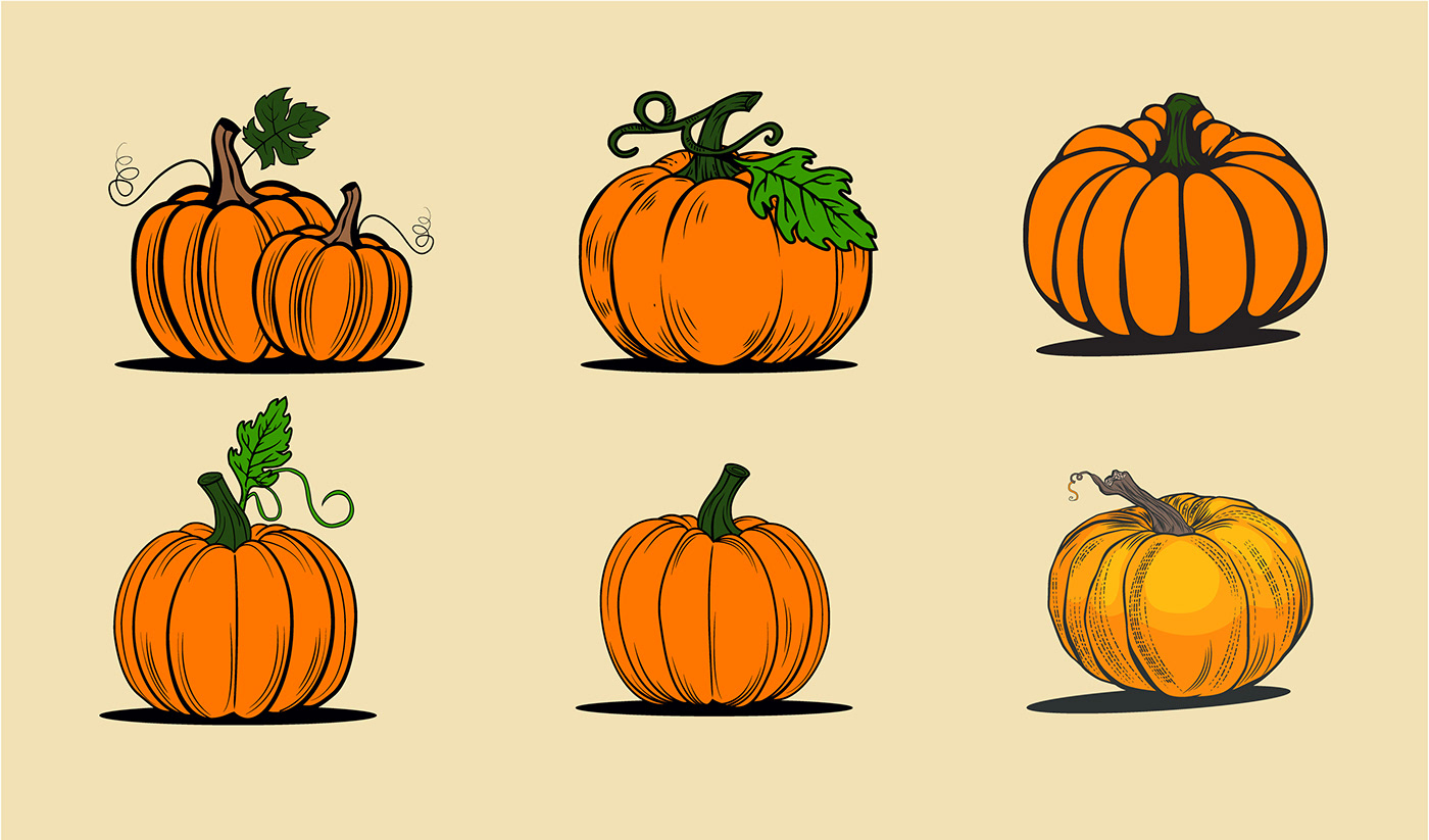 Halloween pumpkin horror artwork digital illustration pumkins