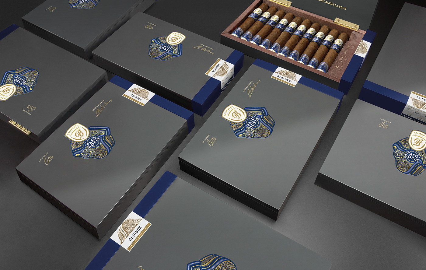 Packaging design cigars luxury ILLUSTRATION  craft Van Heertum Design Balmoral