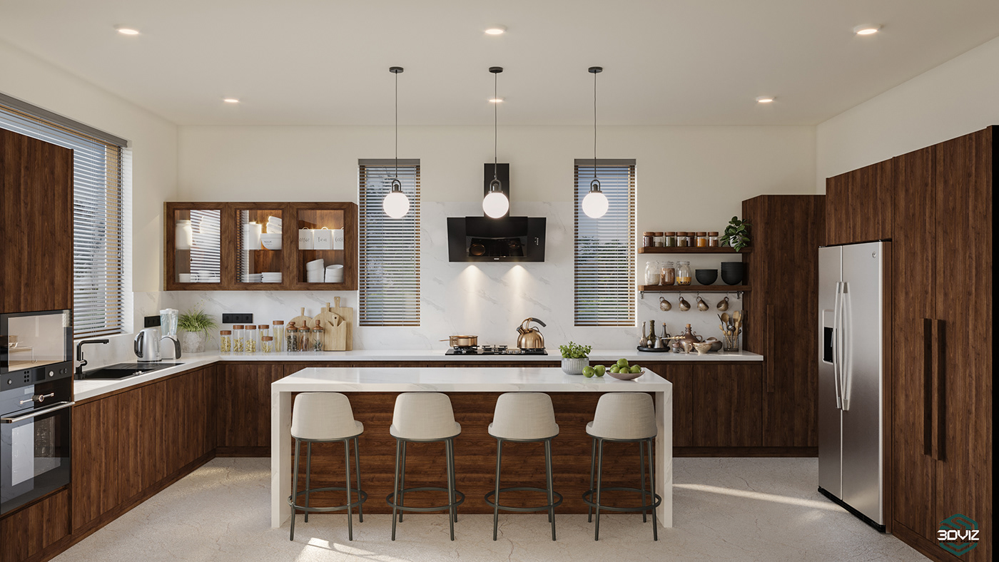 3drendering 3ds max corona render  Island kitchen kitchen design kitchendecor kitchenisland Pantry