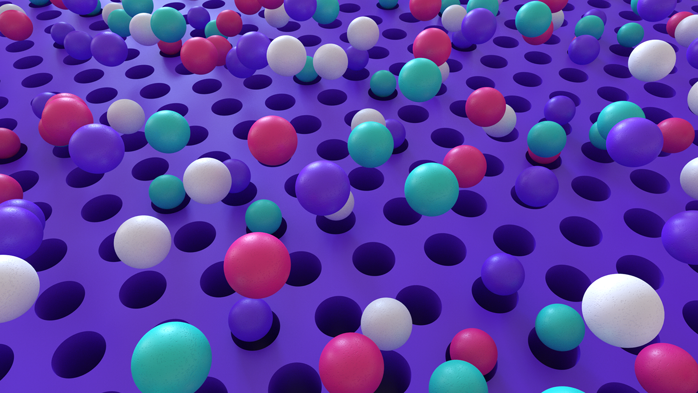 2D 3D animation  motion graphics  art colorful ID branding  spheres design