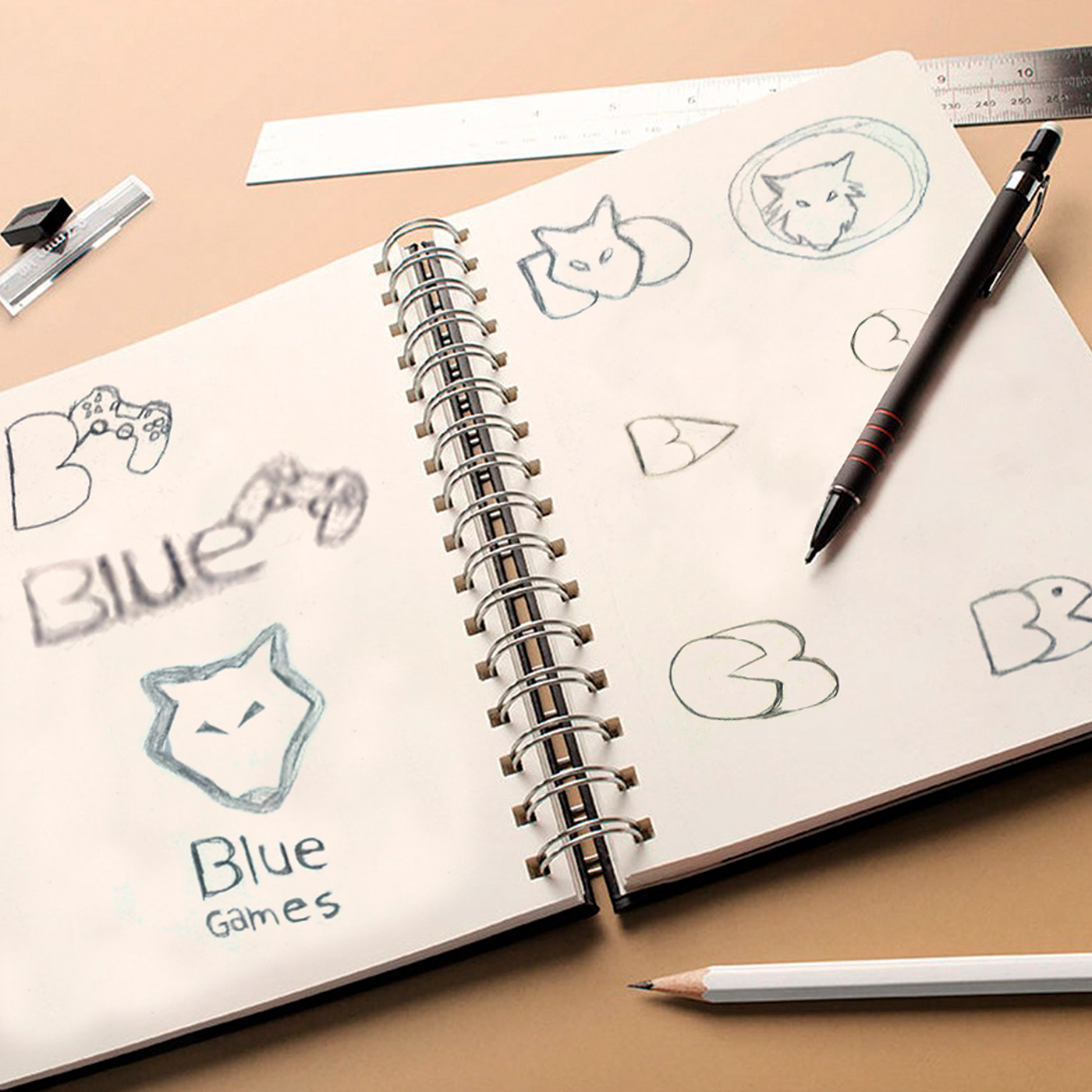 marca design identidadevisual logo Games bluegames branding  Logotipo playstation xbox