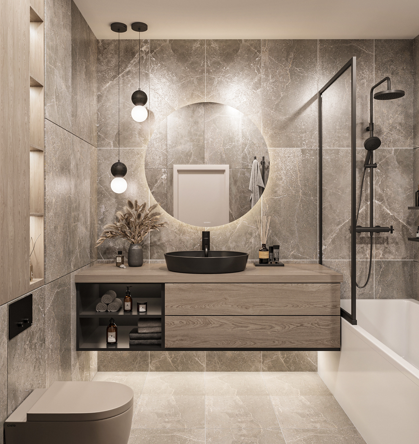 3D Render visualization 3ds max corona modern design visual identity bathroom toilet