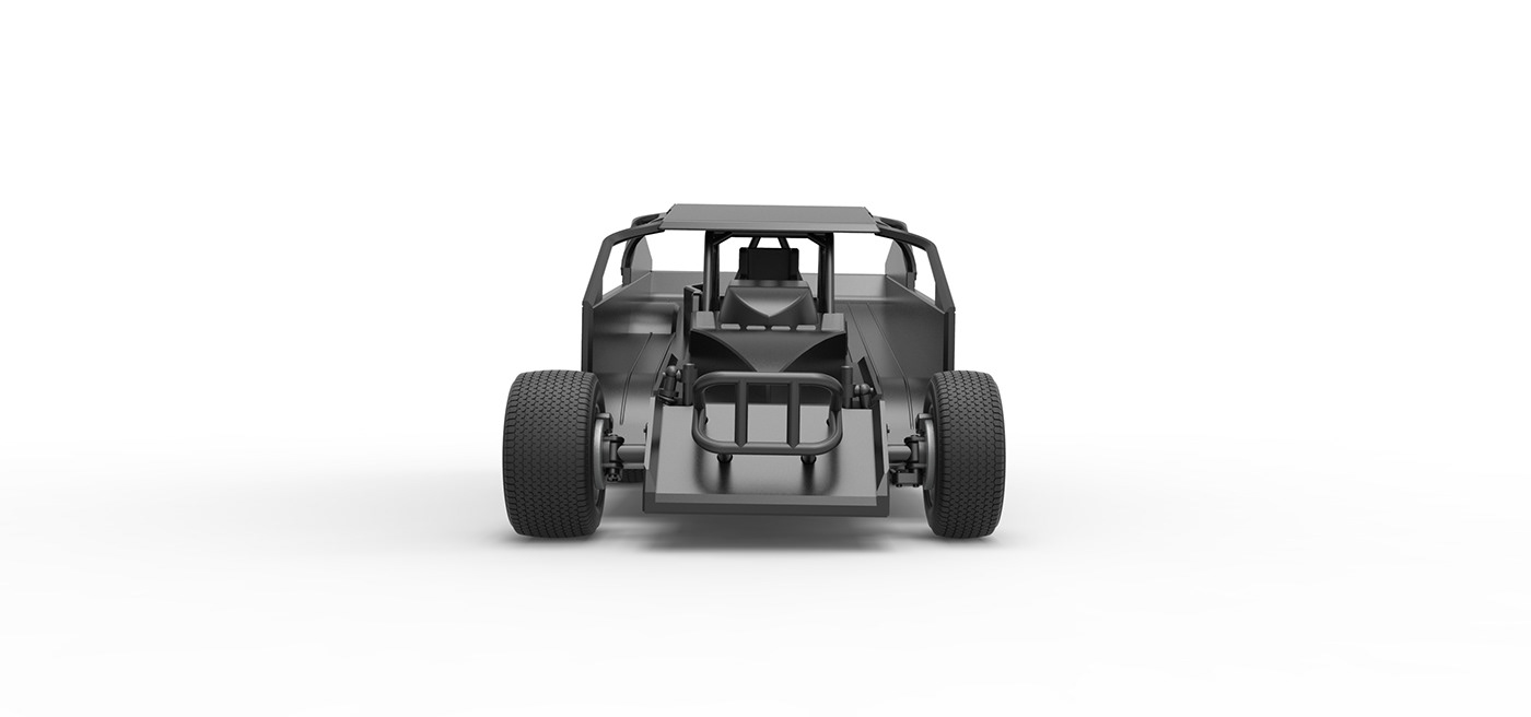 dirt modified toy 3D printable v8 dirt modified stock car dirt race car super dirt car