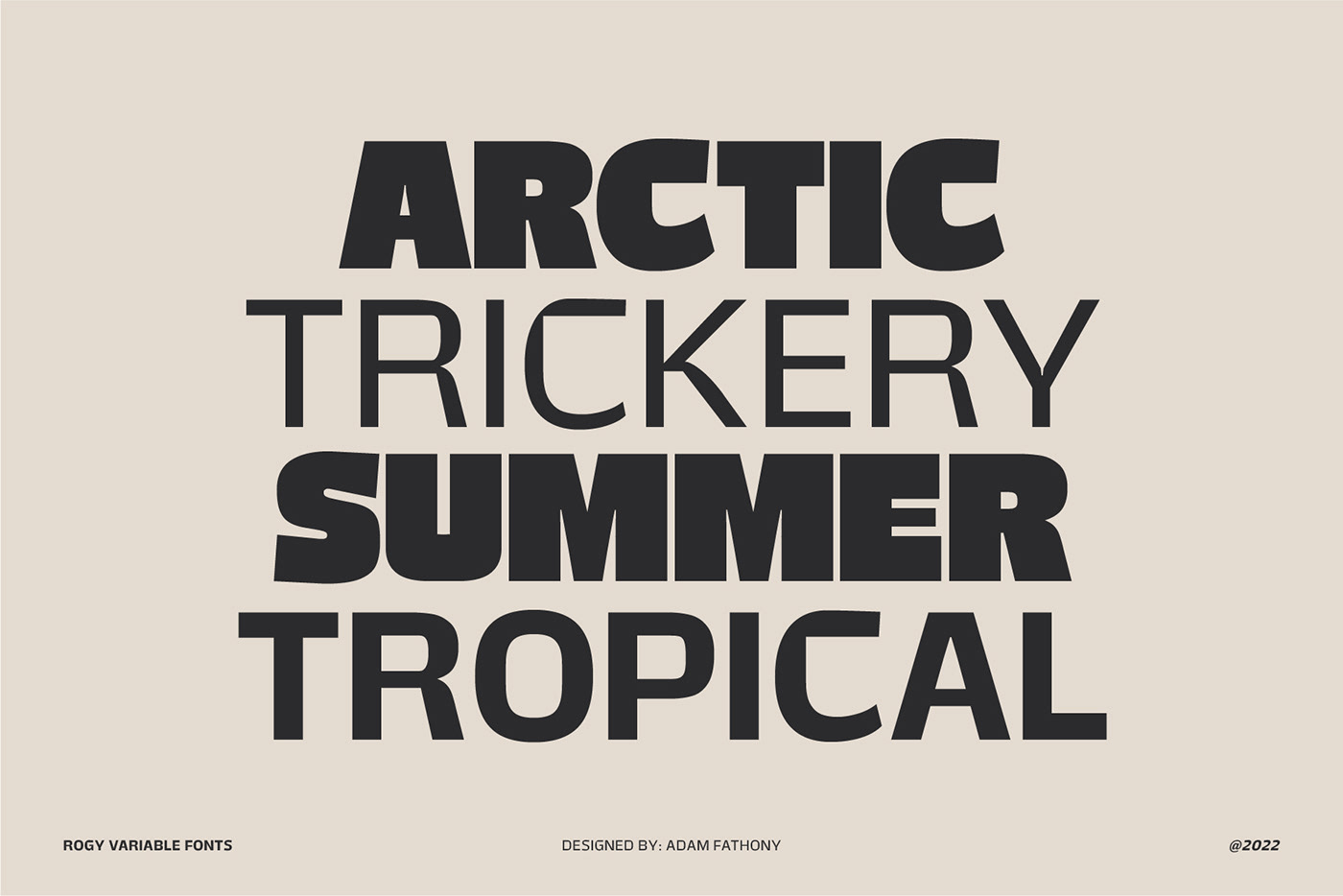 Variable шрифт. June Expt variable font.