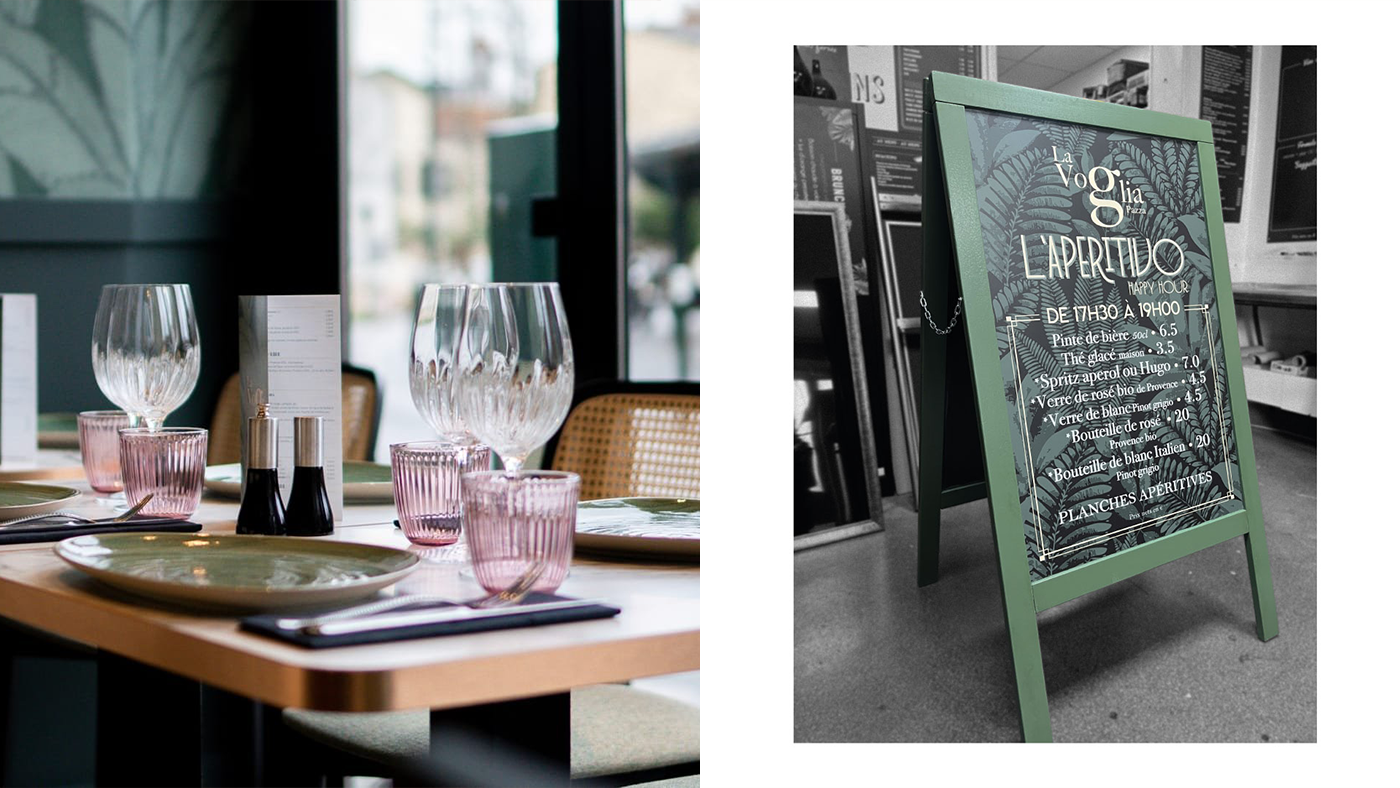 restaurant easel slate visual identity menu Paris cafe bistro ardoise chevalet